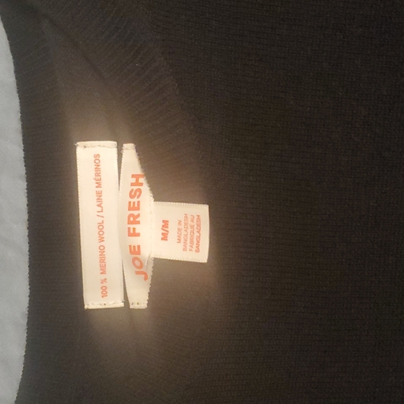 LONG sleeve Black Wool Top - Picture 2 of 3